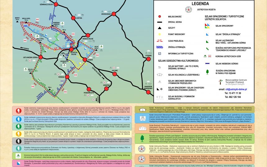Korona Ustrzyckich Gór - Szlak turystyczno - krajoznawczy
